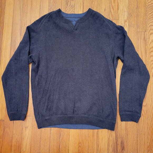 Tommy Bahama Pullover Sweater Notch V Neck Layering Winter L - Picture 1 of 8